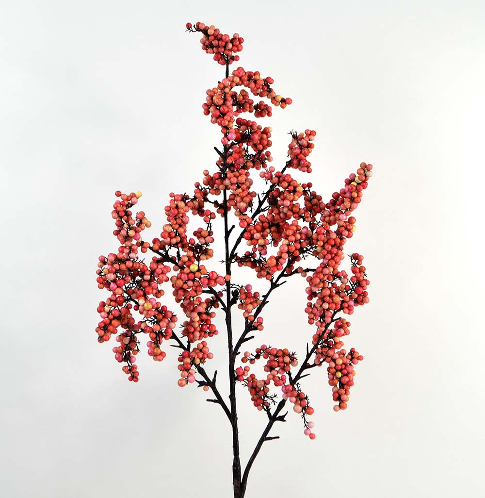 Berry branch, 82 cm, light-pink/pink