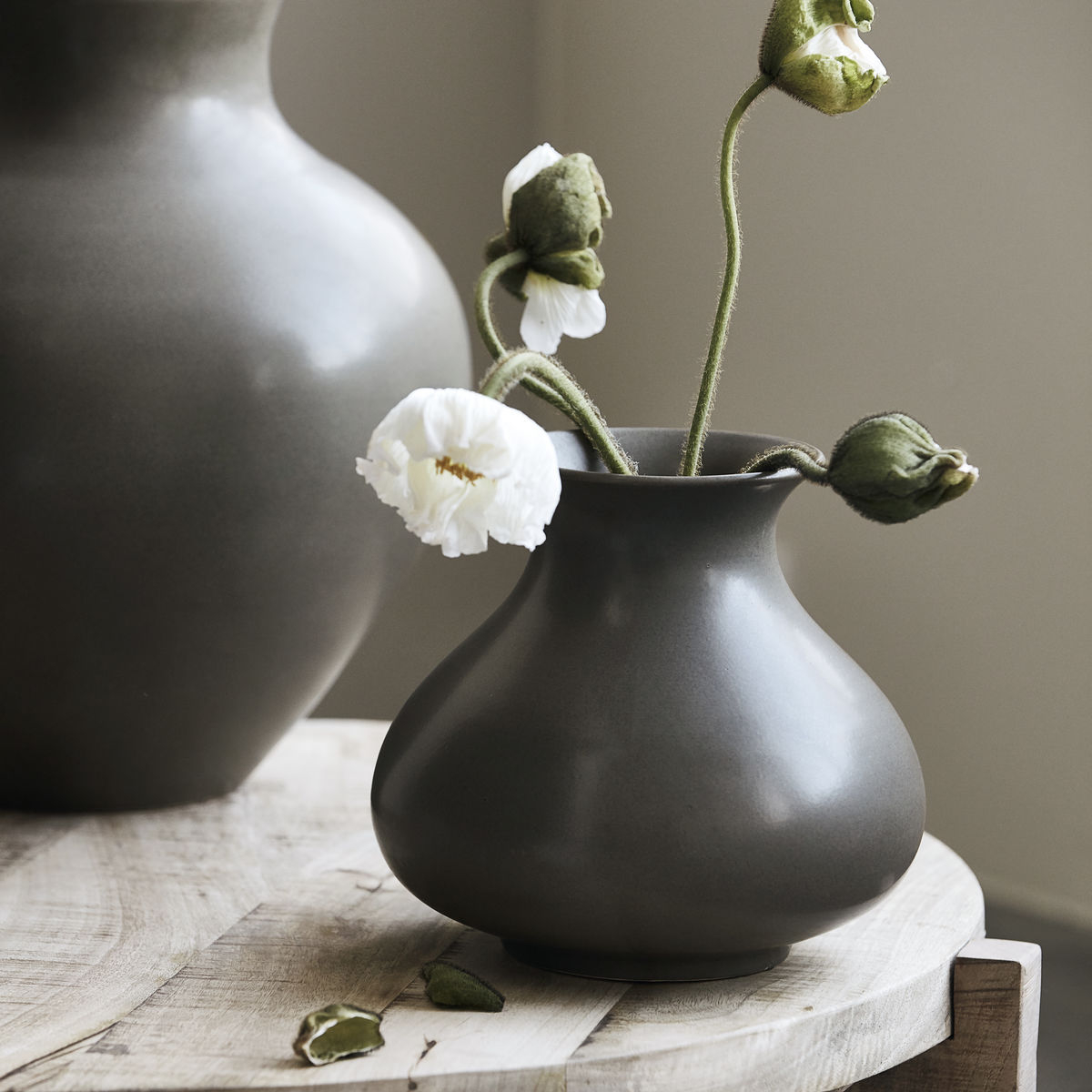  Santa Fe vase, H 23 cm, skallet mudder