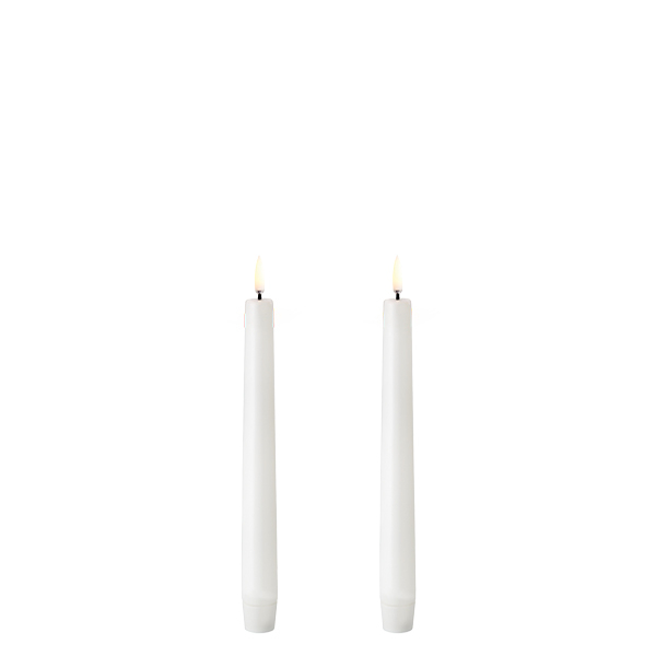 LED Kronelys, Nordic white, Smooth, 2,3 x 20,5 cm