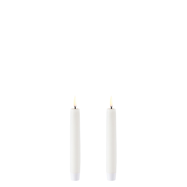 LED Kronelys, Nordic white, Smooth, 2,3 x 15 cm