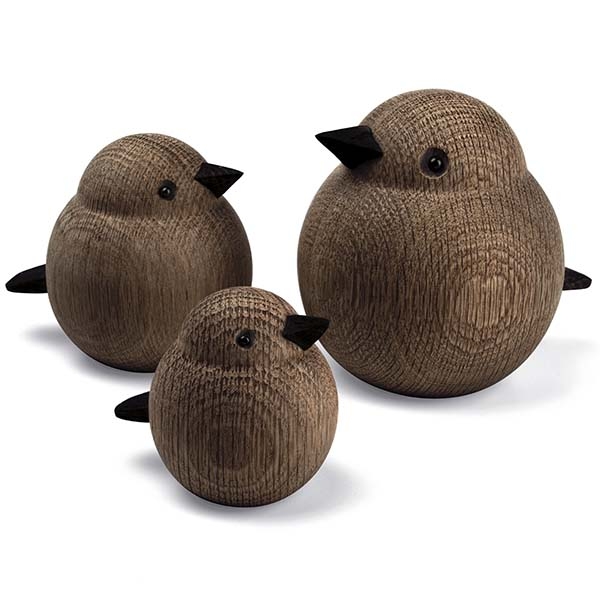 Baby Sparrow, stained oak, small