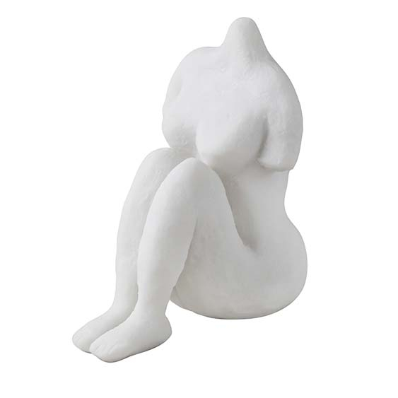 ART PIECE Sitting woman, white
