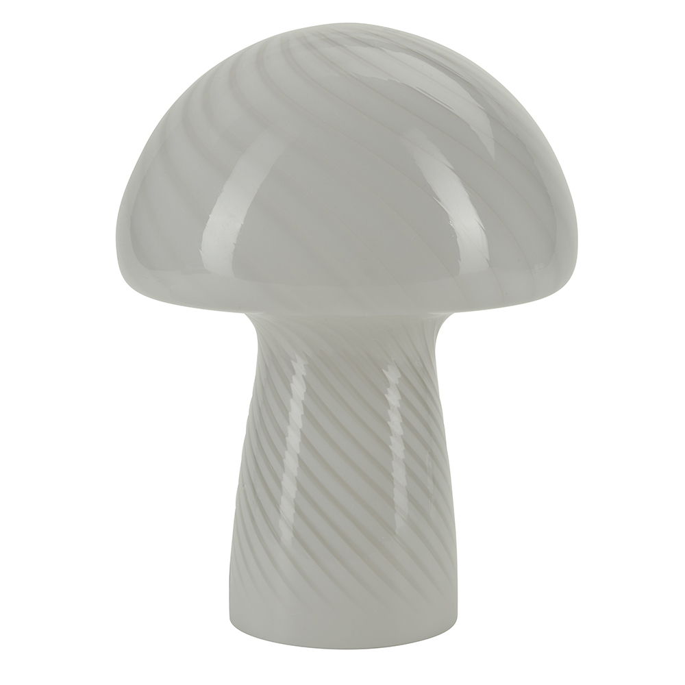 Mushroom Lampe, L, hvid/grå