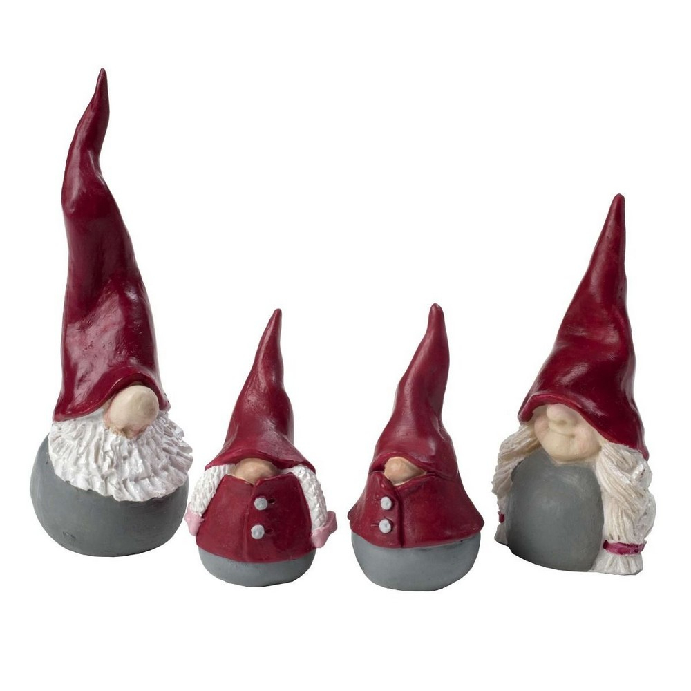 Santa High Hat familie, sæt á 4 stk., H 5,5 - 10 cm