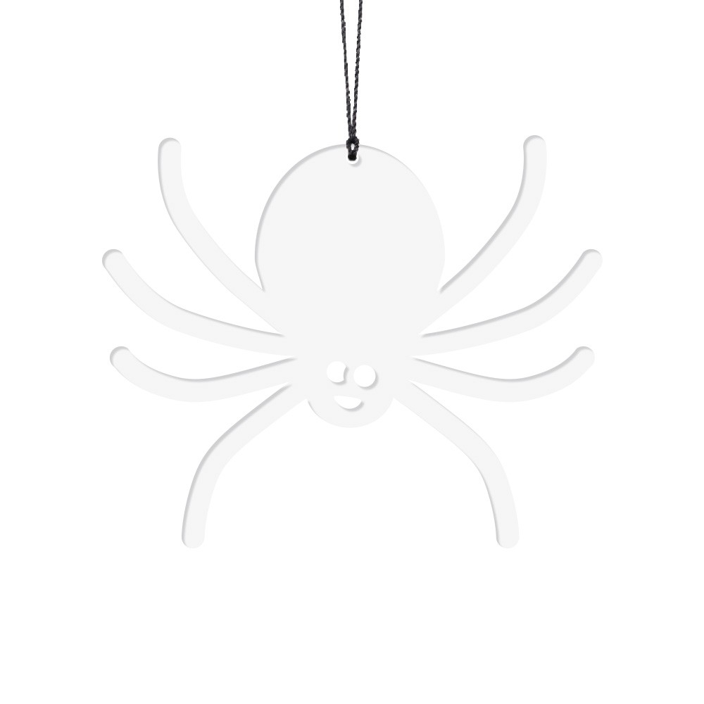 Halloween edderkop, hvid – 2 stk.