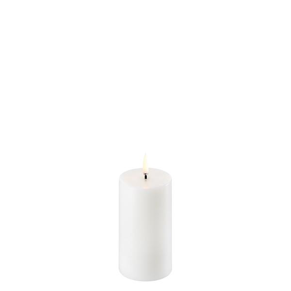 LED bloklys, Nordic white, Smooth, 5,8 x 10,1 cm