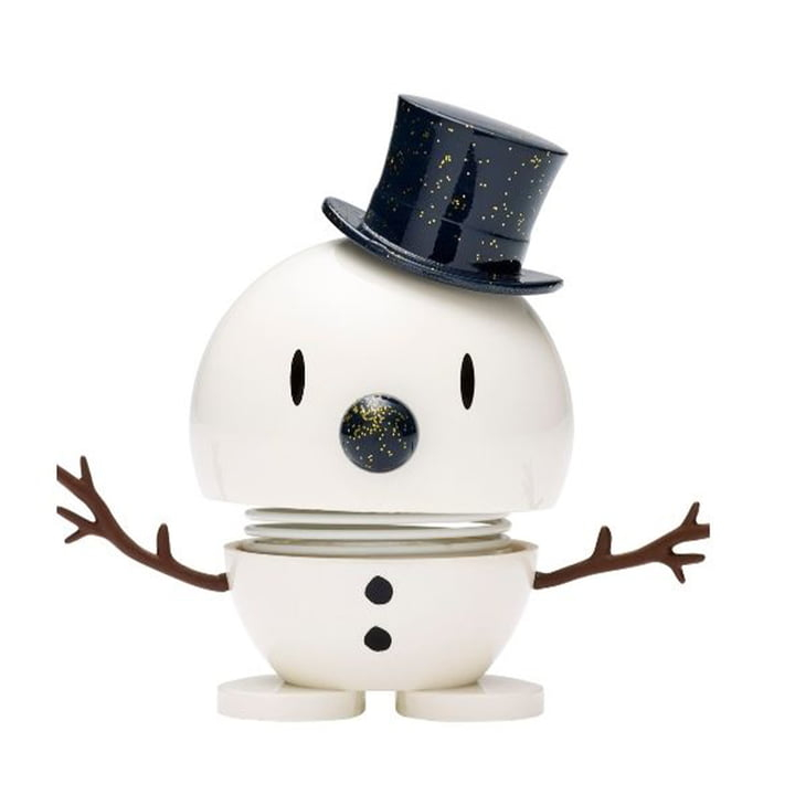 Snowman, medium, white/blue